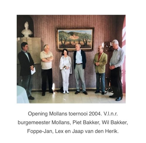 Piet Bakker, opening Mollanstoernooi 2004 (foto: SV Erasmus)